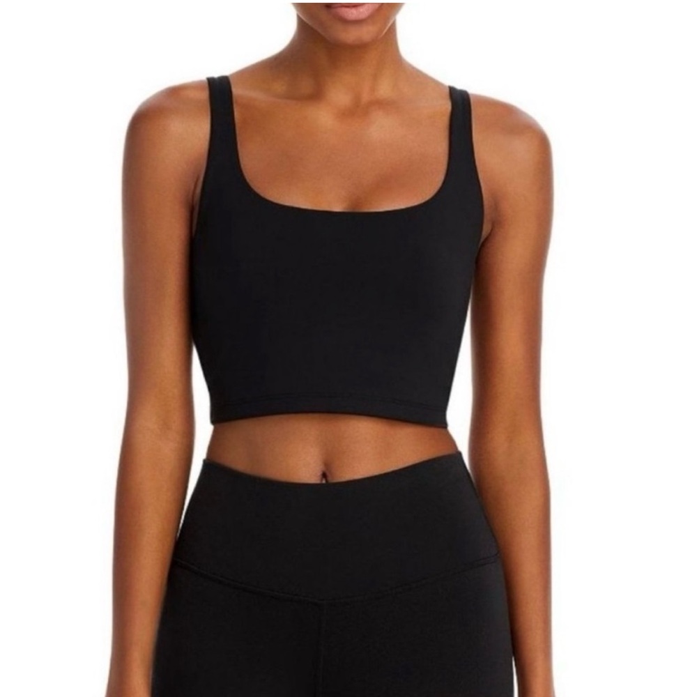 All Access Tempo Cropped Tank in Black